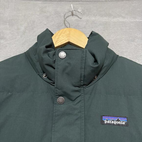 Vintage Patagonia Down Puffer Jacket Green Snap Button M Insulated Outdoor Mens - Picture 9 of 9